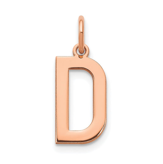 14k Rose Gold Letter D Initial-Pendant