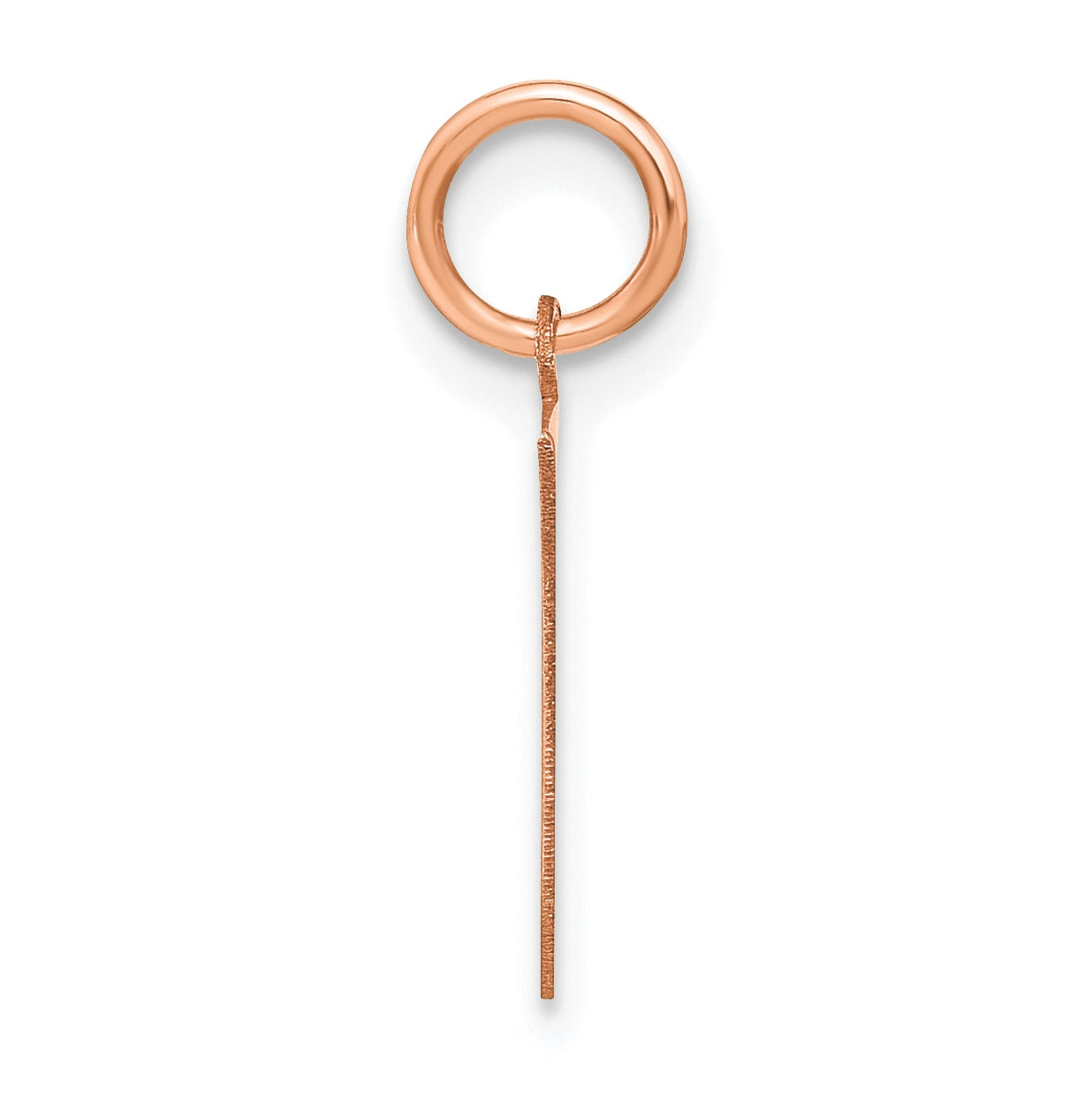 14k Rose Gold Letter E Initial Pendant