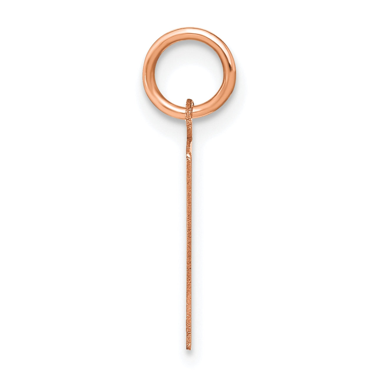 14k Rose Gold Letter F Initial Pendant