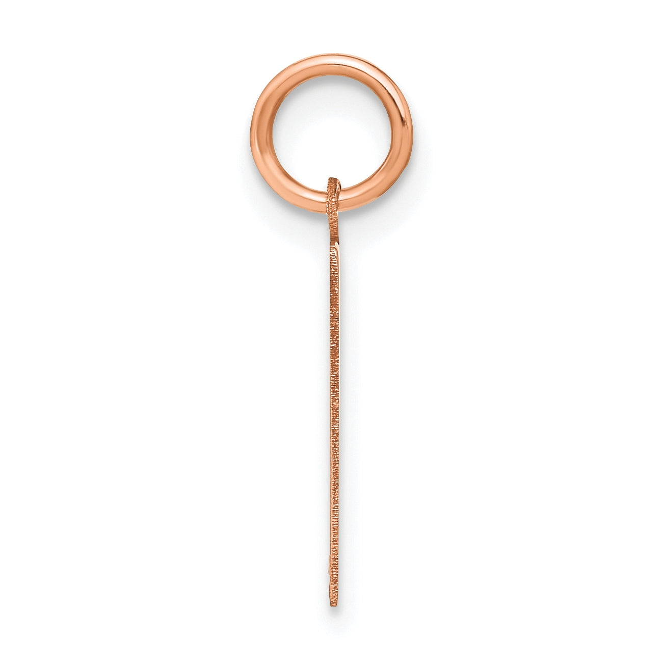 14k Rose Gold Letter H Initial Pendant