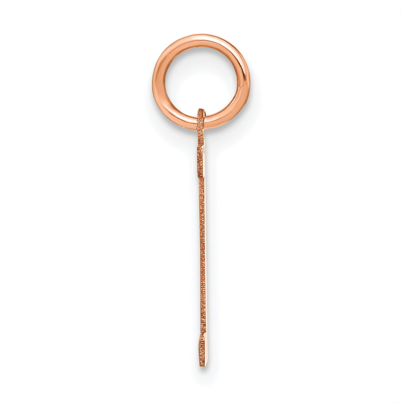 Sterling Silver Rose Gold-Plated Letter I Initial Pendant