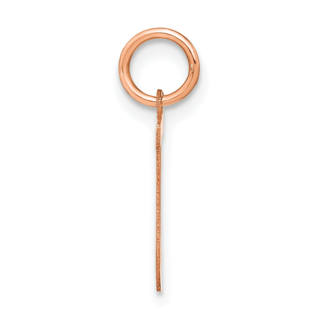 14k Rose Gold Letter J Initial Pendant