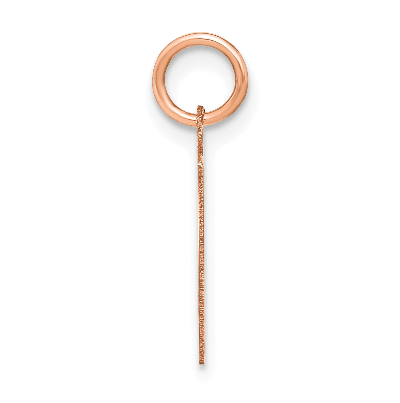 14k Rose Gold Letter K Initial Pendant