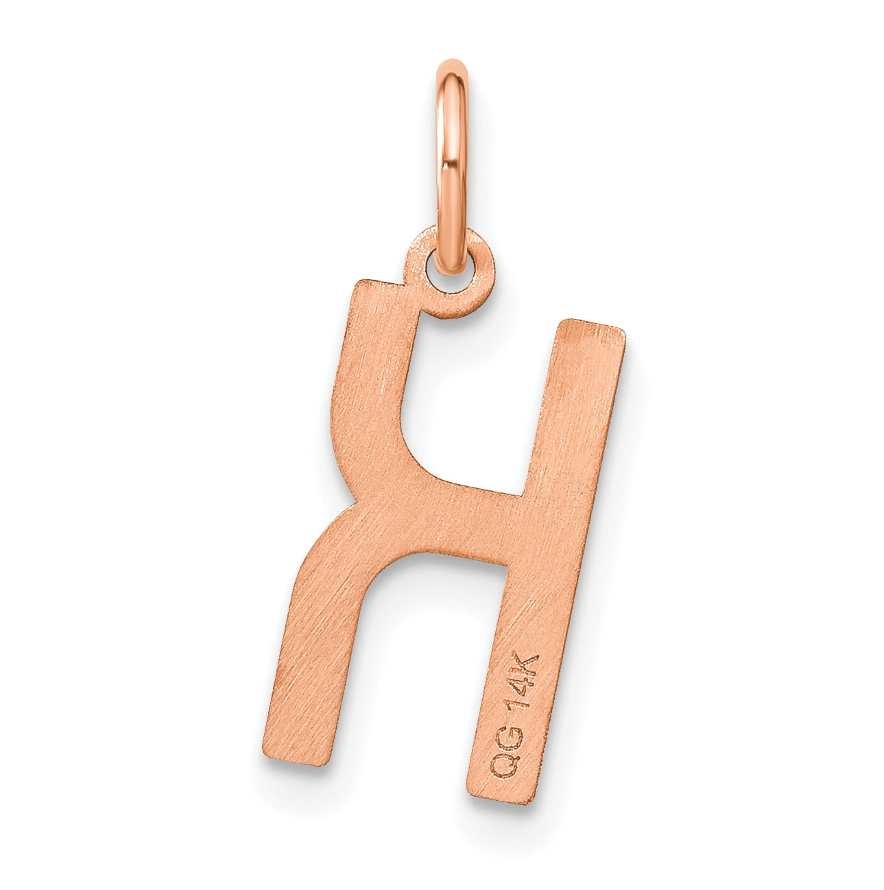 Sterling Silver Rose Gold-Plated Letter K Initial Pendant