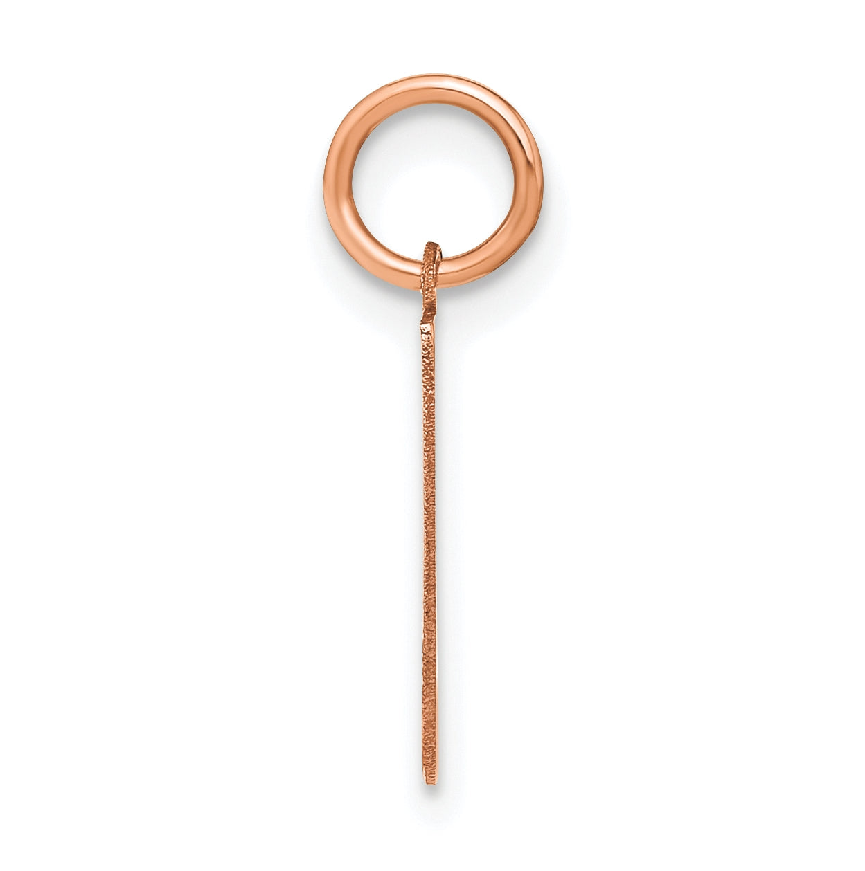 14k Rose Gold Letter L Initial Pendant