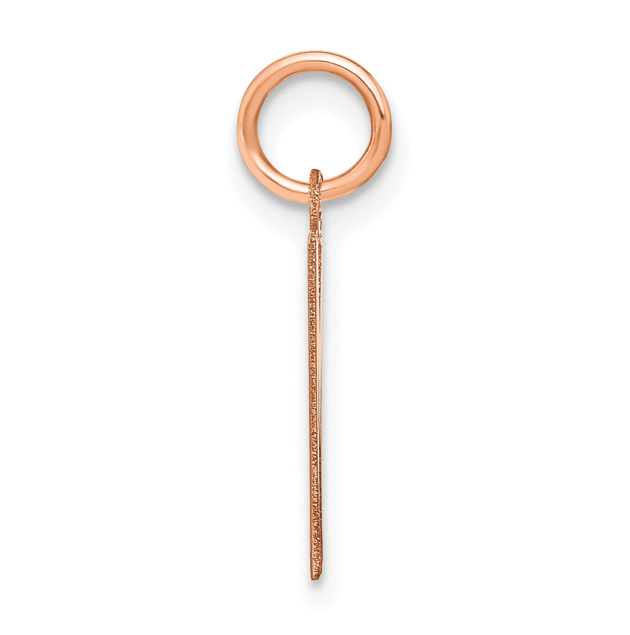 14k Rose Gold Letter M Initial Pendant