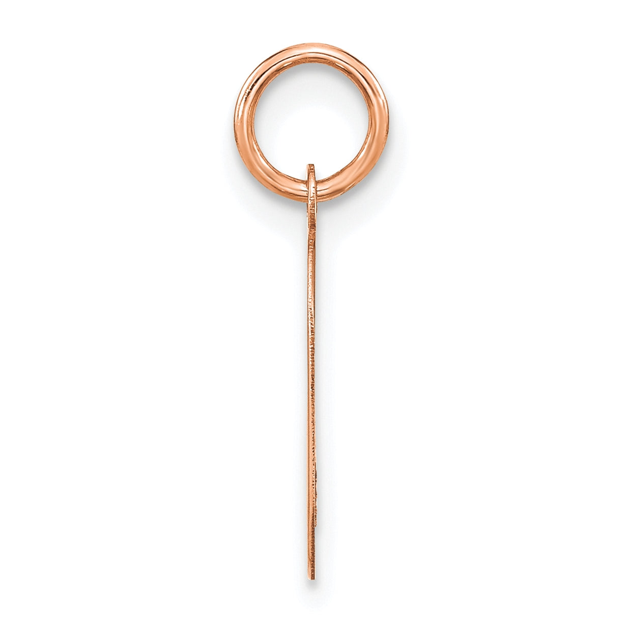 Sterling Silver Rose Gold-Plated Letter O Initial Pendant