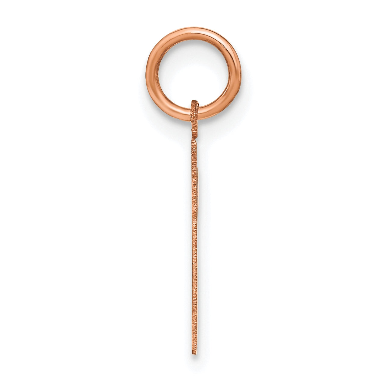 14k Rose Gold Letter R Initial Pendant