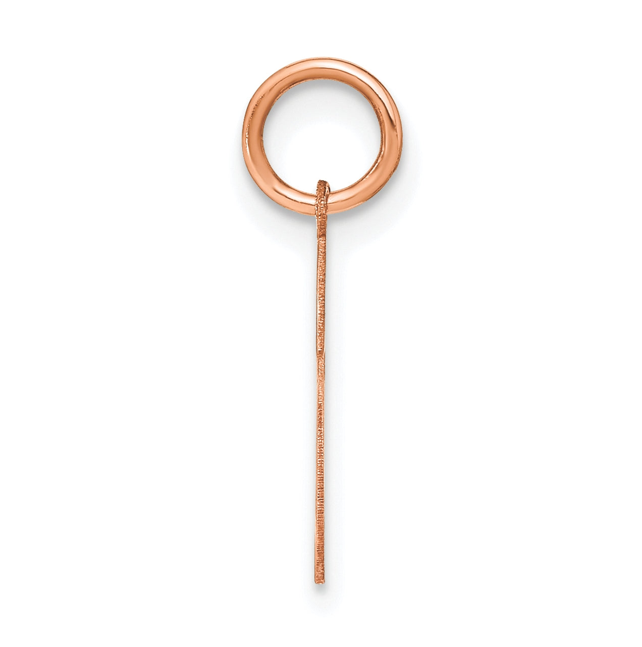 14k Rose Gold Letter S Initial Pendant