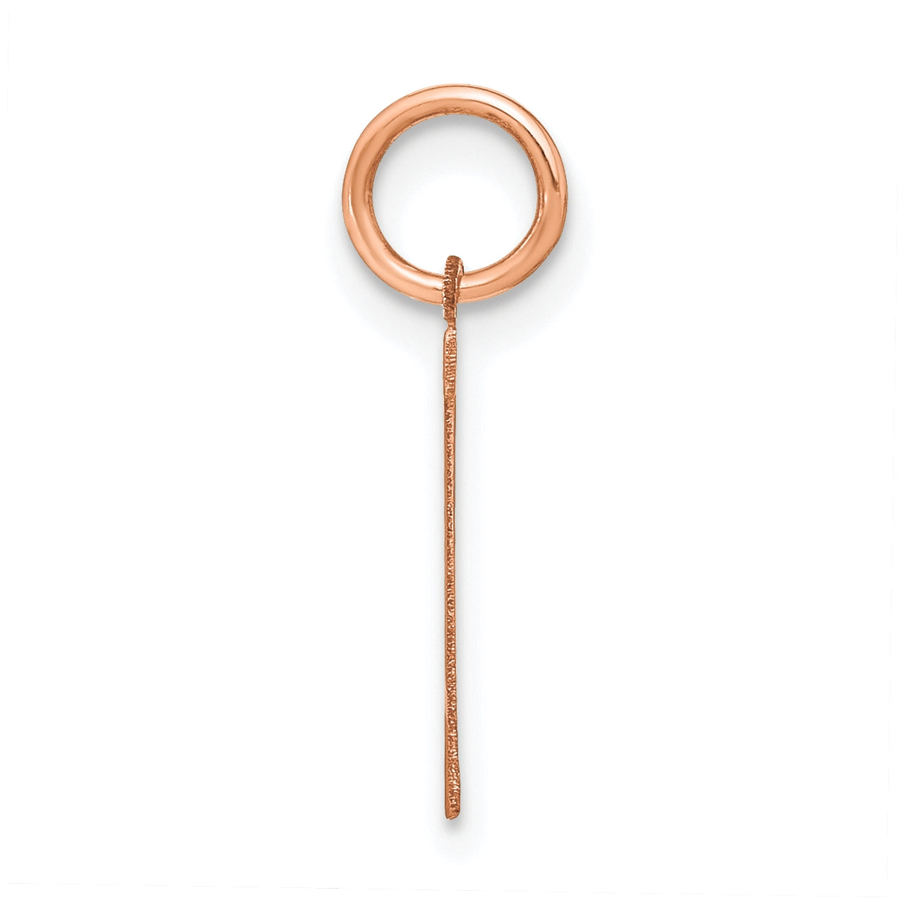 14k Rose Gold Letter T Initial Pendant