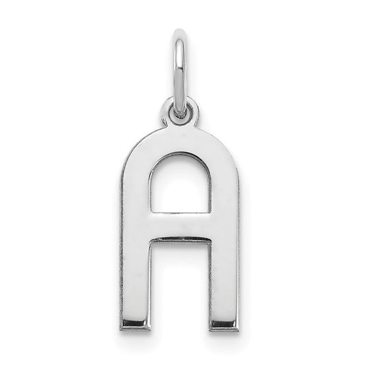 14K White Gold Letter A Initial Pendants