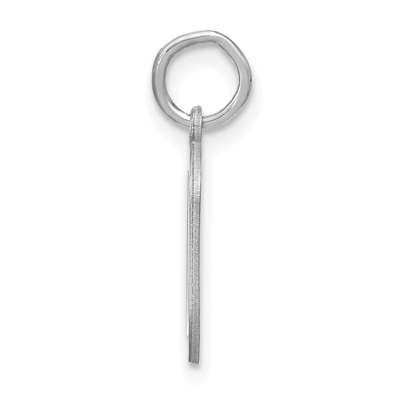 14K White Gold Letter D Initial Pendants