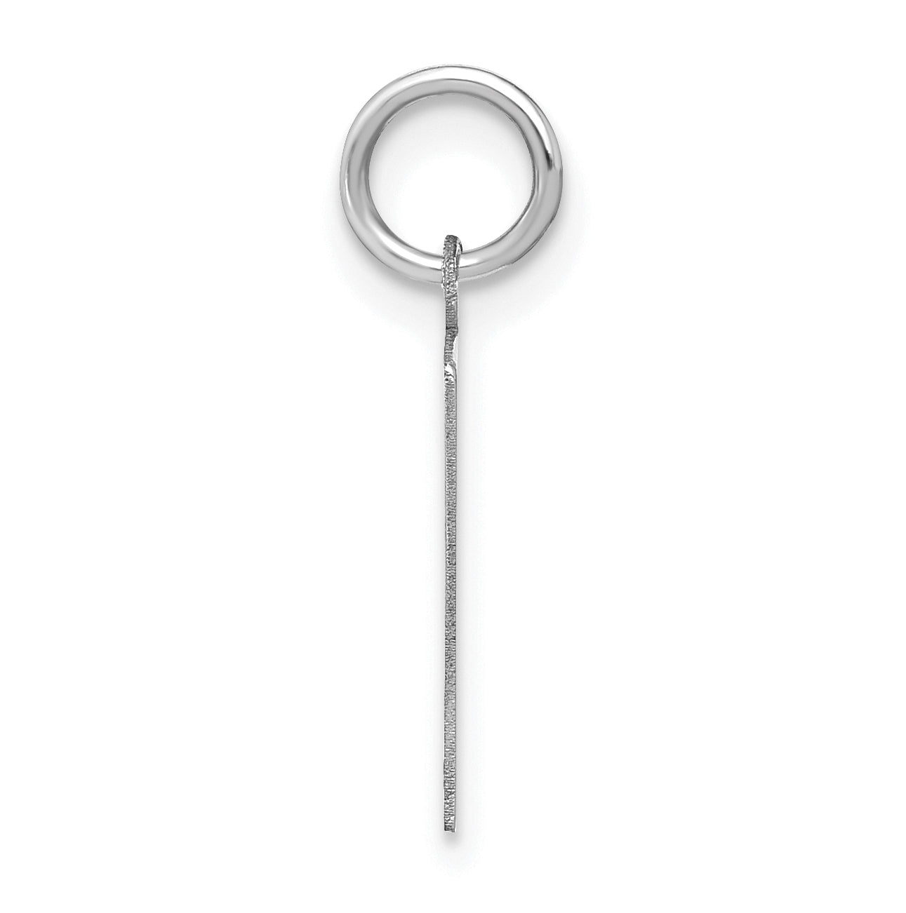 14K White Gold Letter F Initial Pendants