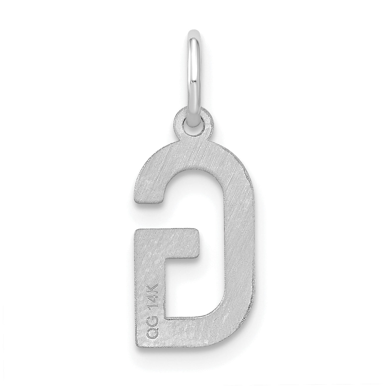 Sterling Silver Rhodium-Plated Letter G Initial Pendant