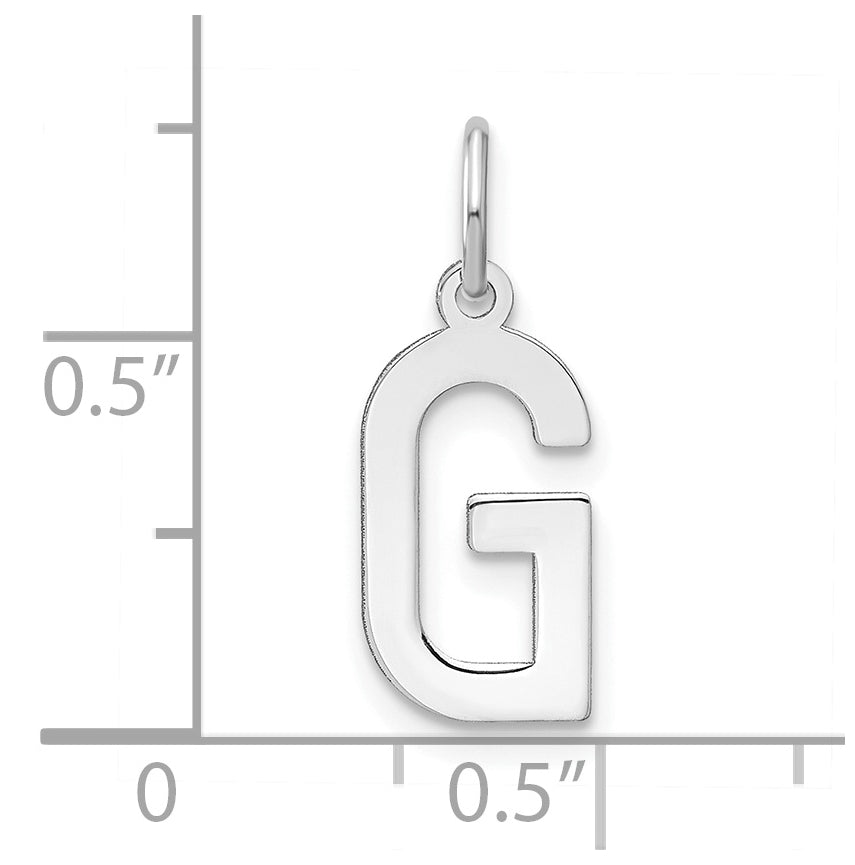 Sterling Silver Rhodium-Plated Letter G Initial Pendant