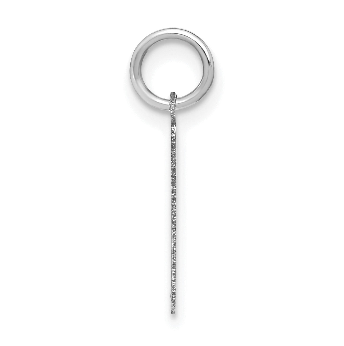 Sterling Silver Rhodium-Plated Letter H Initial Pendant