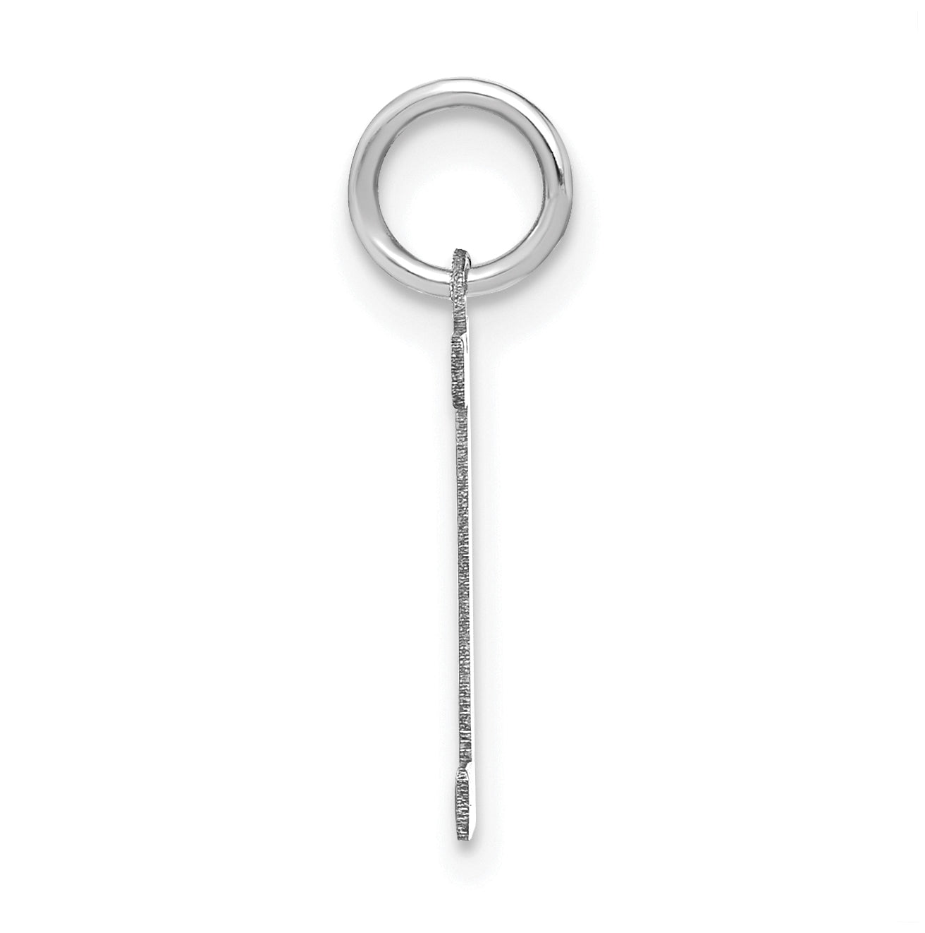 14K White Gold Letter I Initial Pendants