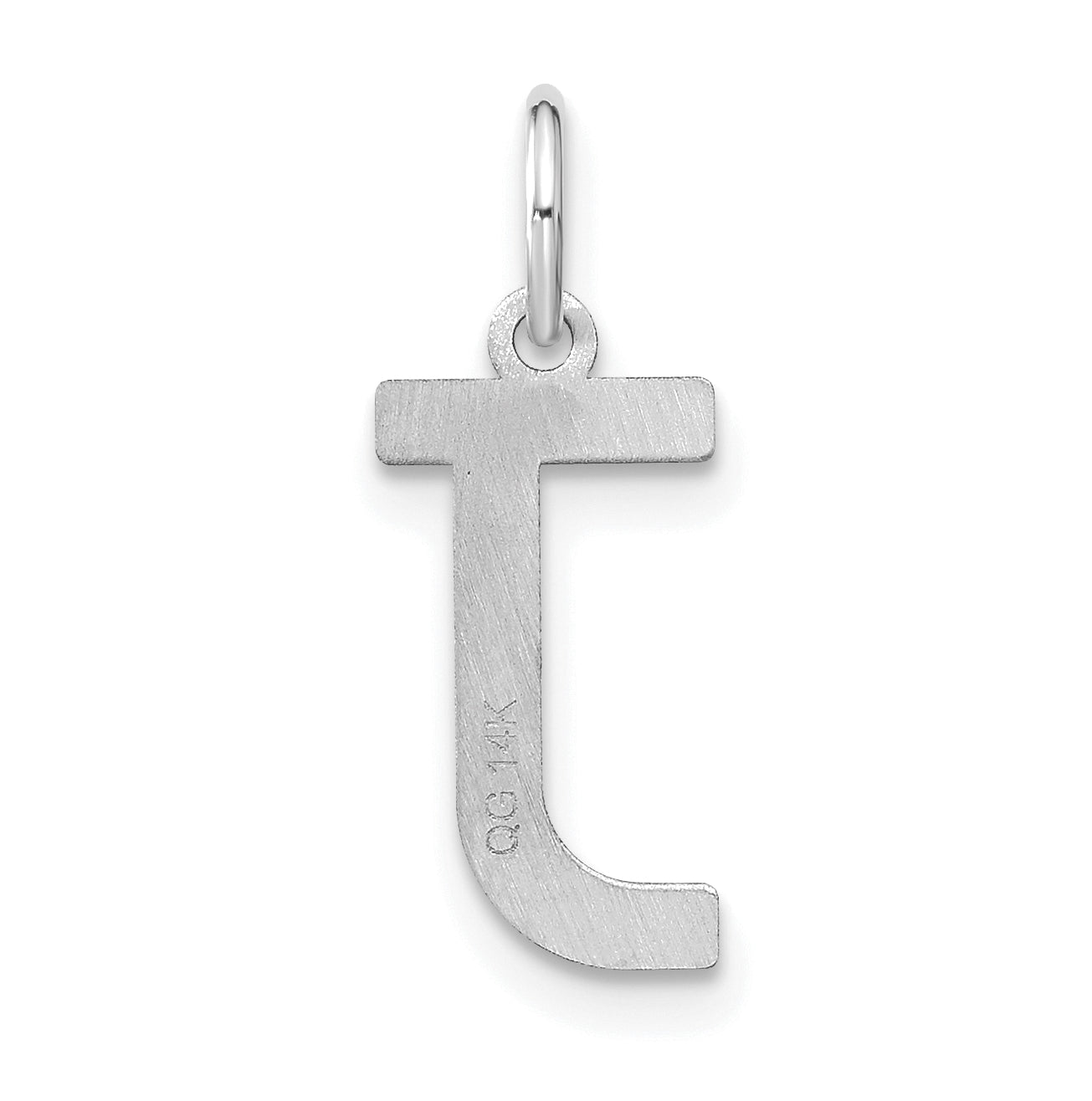 Sterling Silver Rhodium-Plated Letter J Initial Pendant