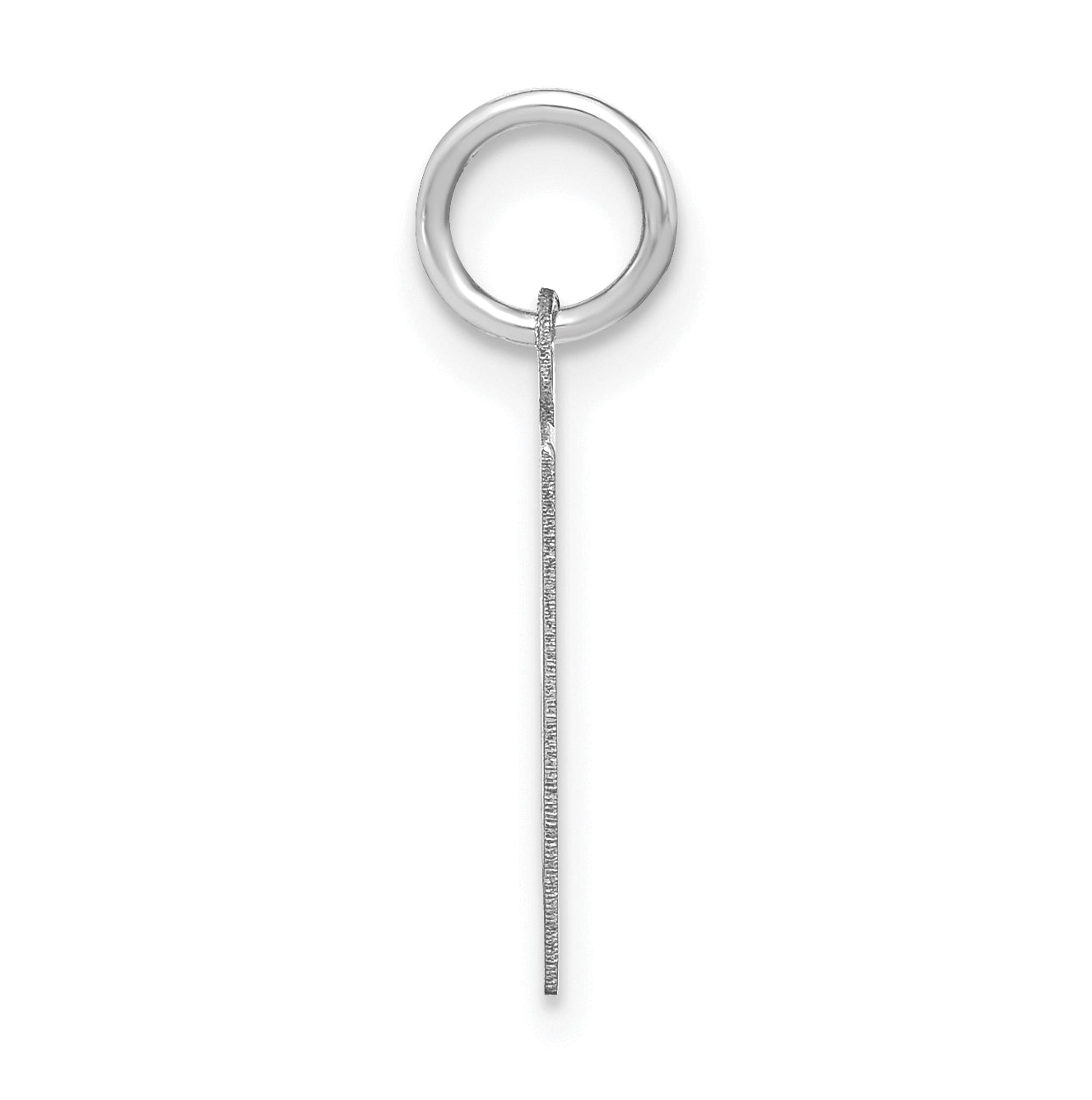14K White Gold Letter K Initial Pendants