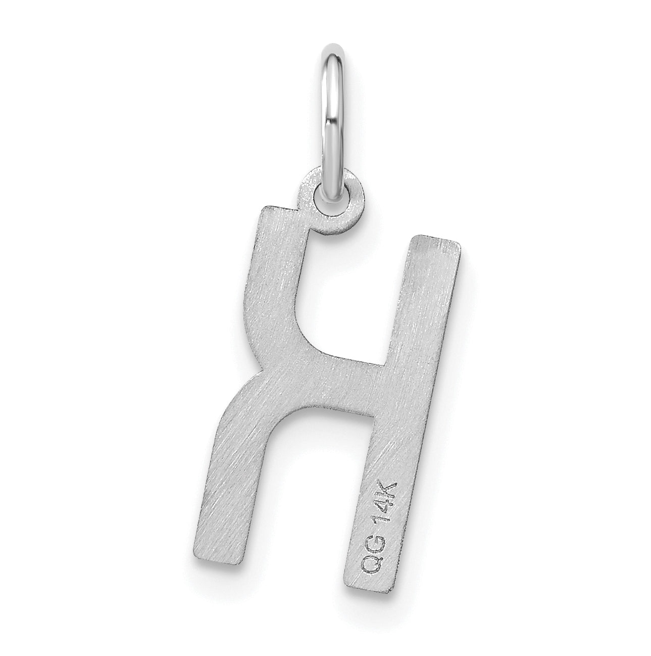 14K White Gold Letter K Initial Pendants