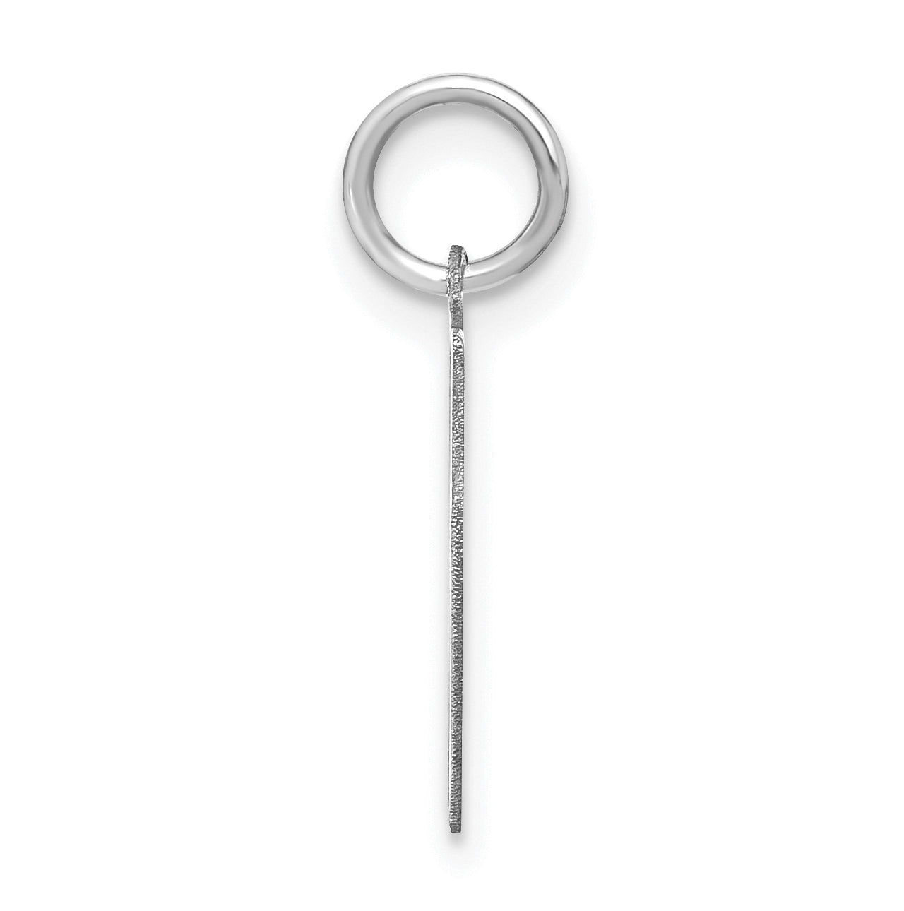 Sterling Silver Rhodium-Plated Letter N Initial Pendant