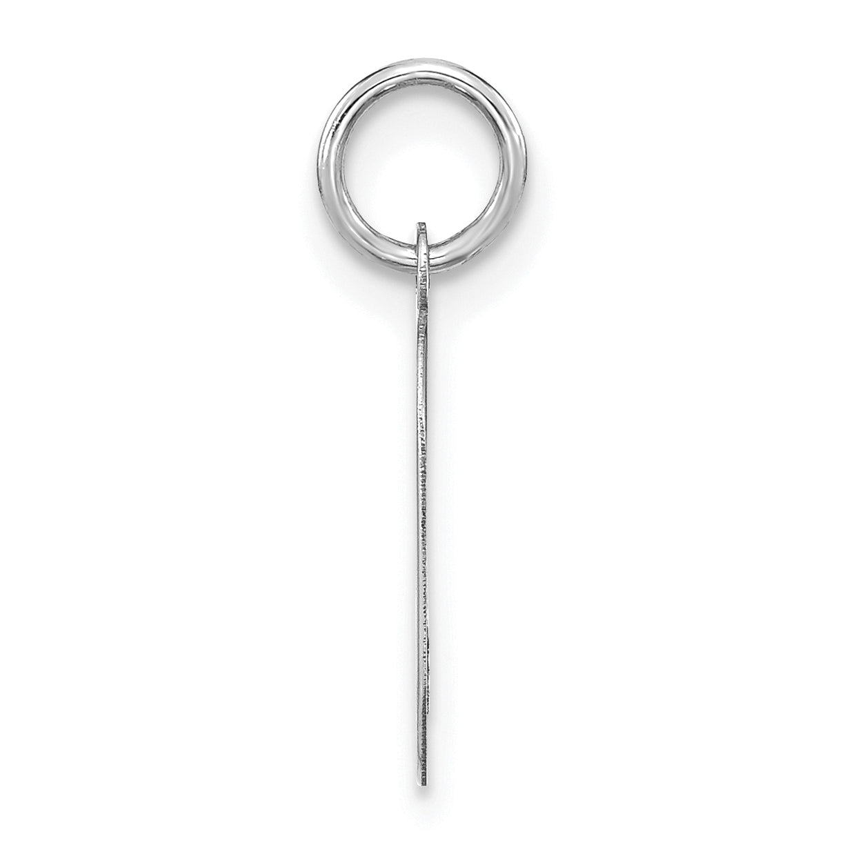 Sterling Silver Rhodium-Plated Letter O Initial Pendant