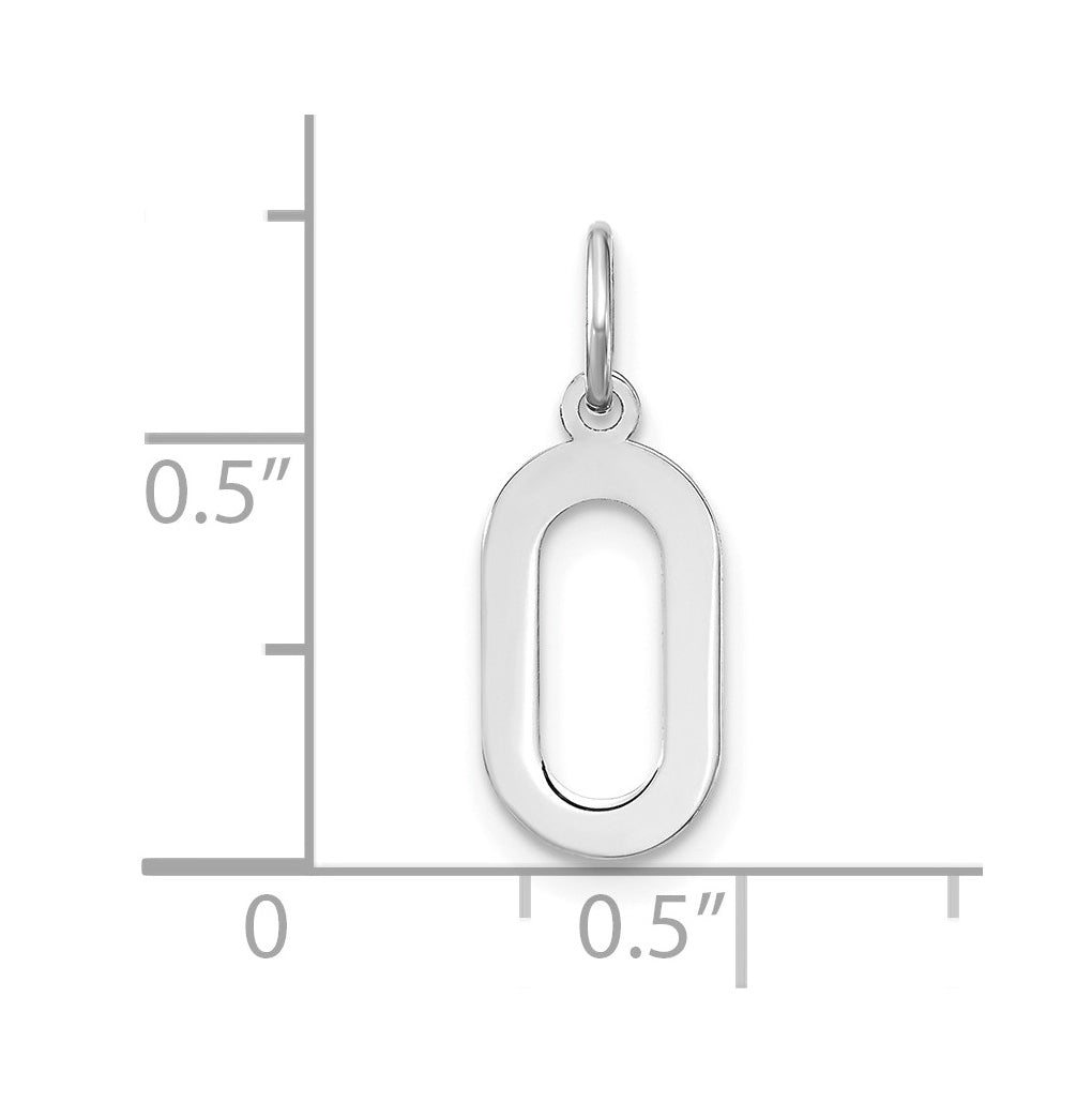 14K White Or Rose Gold Or Sterling Silver Rhodium Or Rose Or Gold-plated Letter Initial Pendant