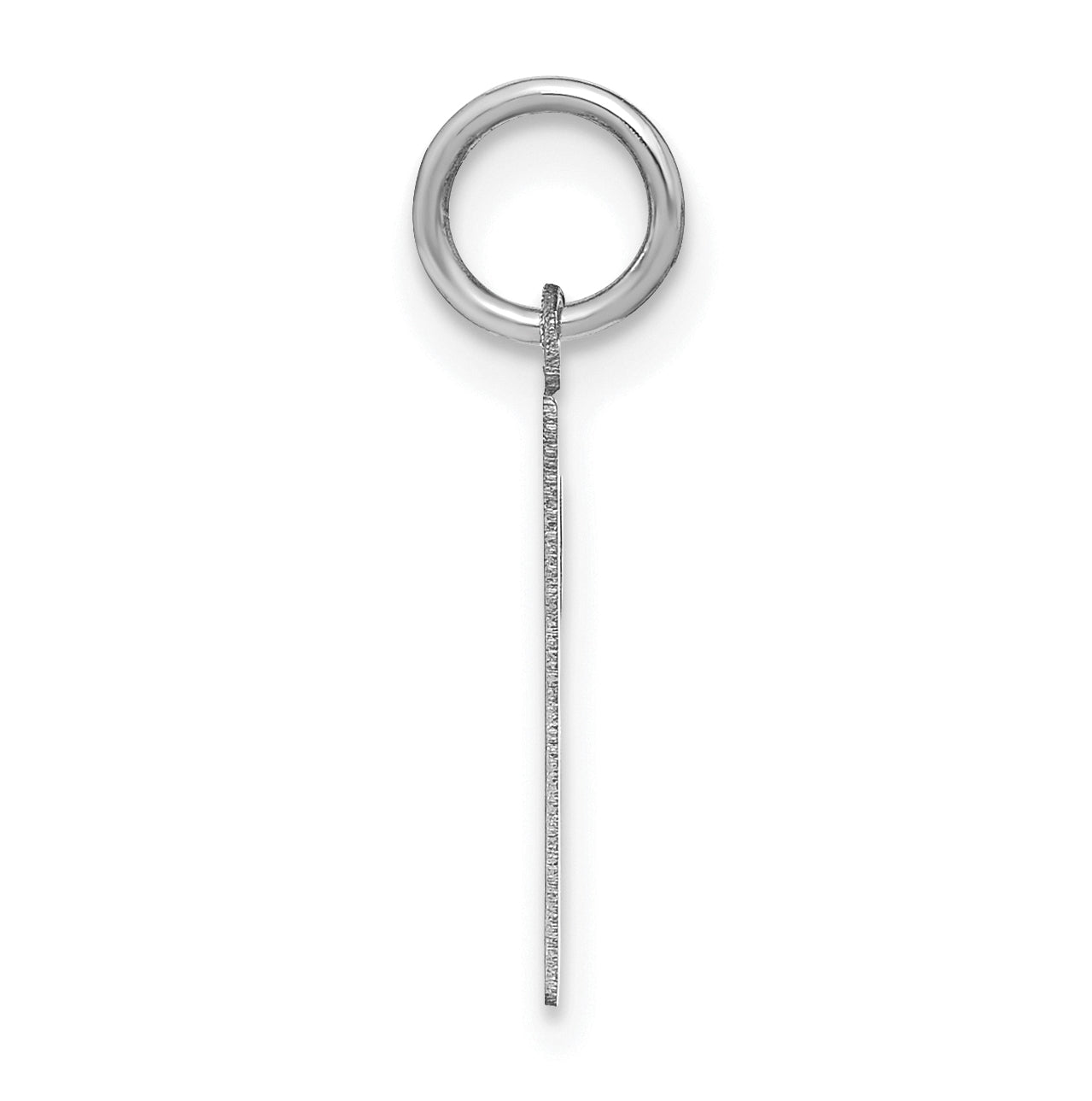 14K White Gold Letter R Initial Pendants