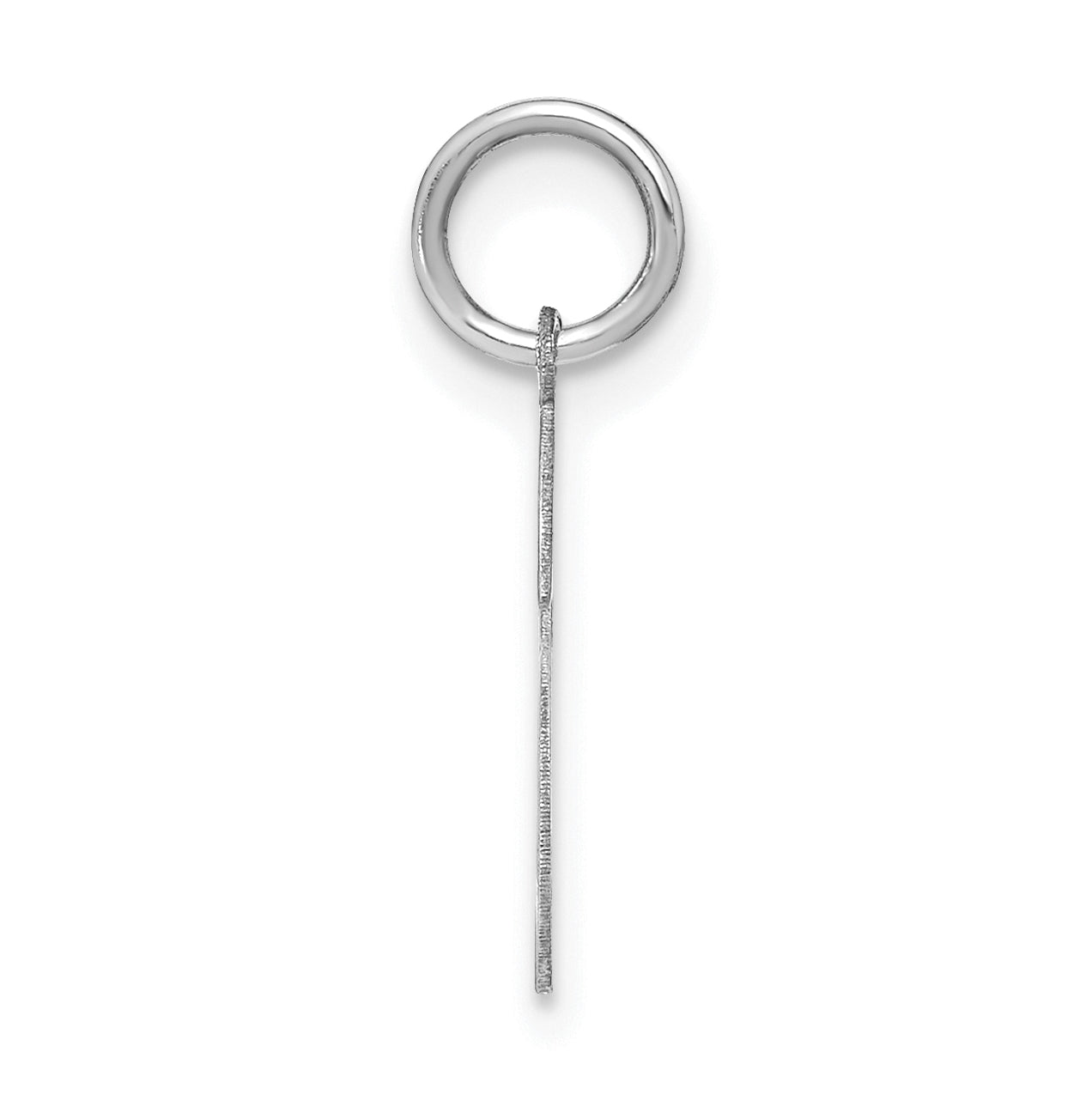 14K White Gold Letter S Initial Pendants