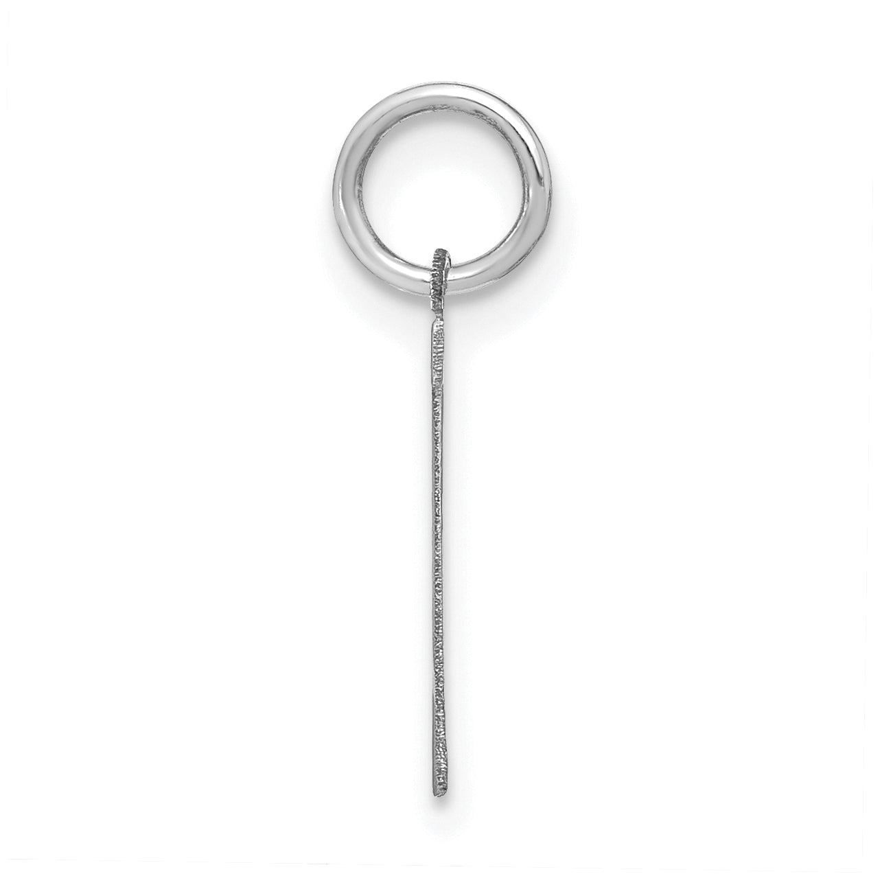 Sterling Silver Rhodium-Plated Letter T Initial Pendant