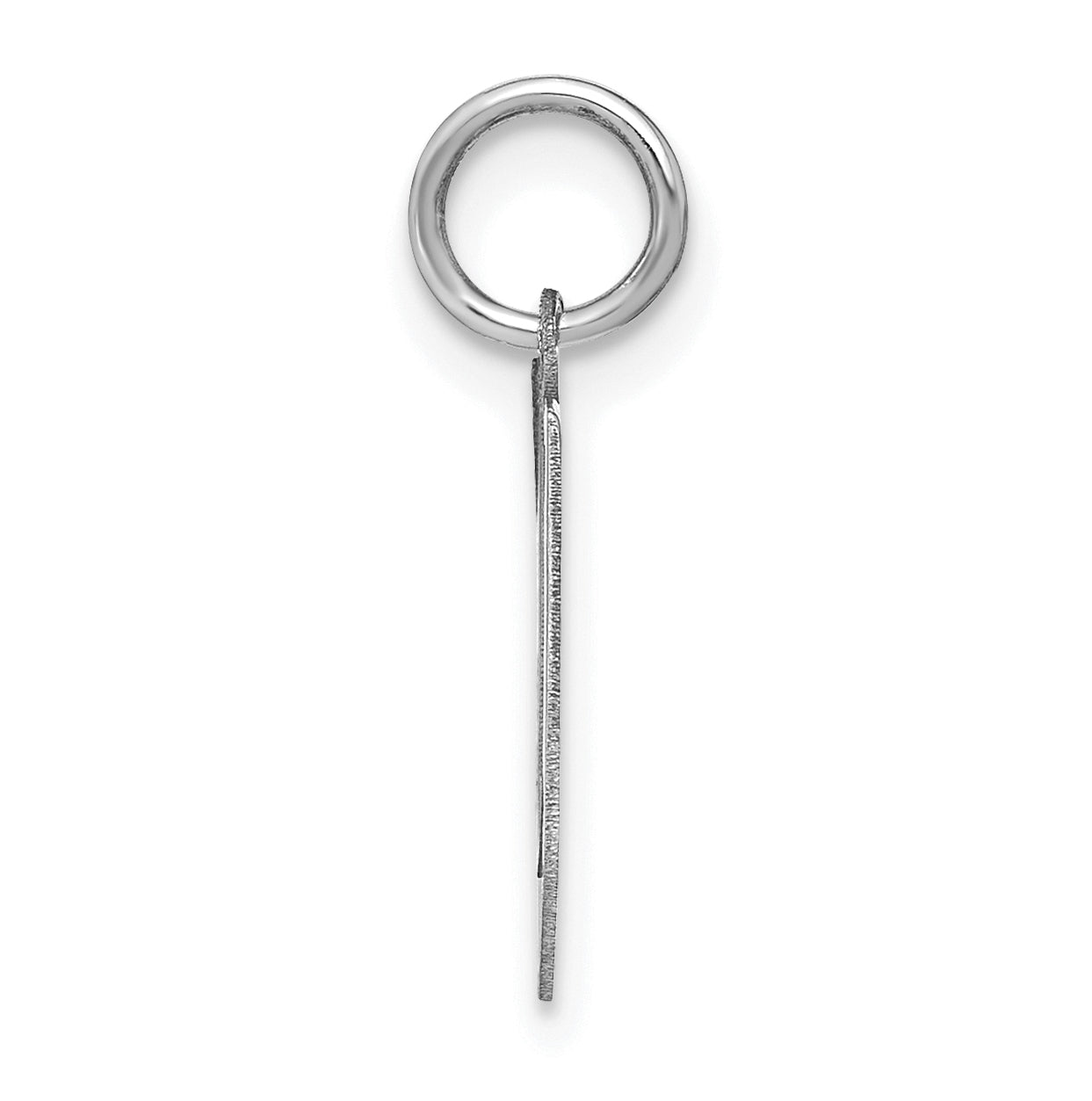 Sterling Silver Rhodium-Plated Letter V Initial Pendant