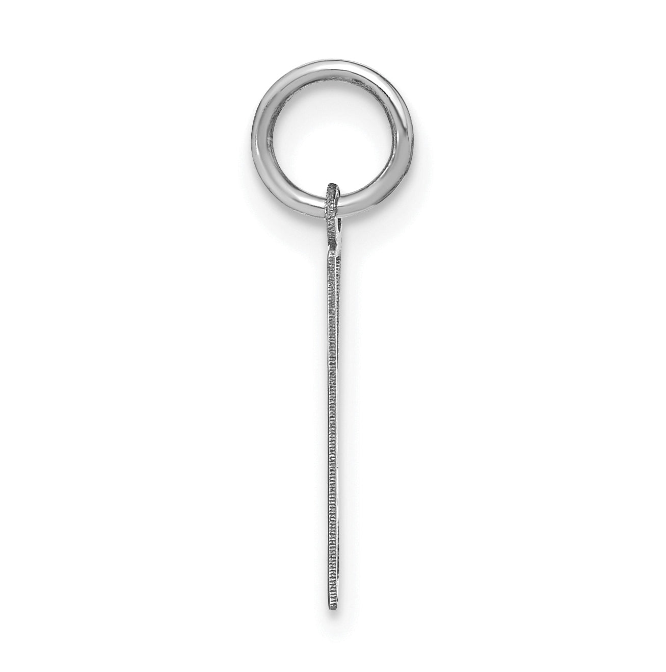 14K White Gold Letter W Initial Pendants