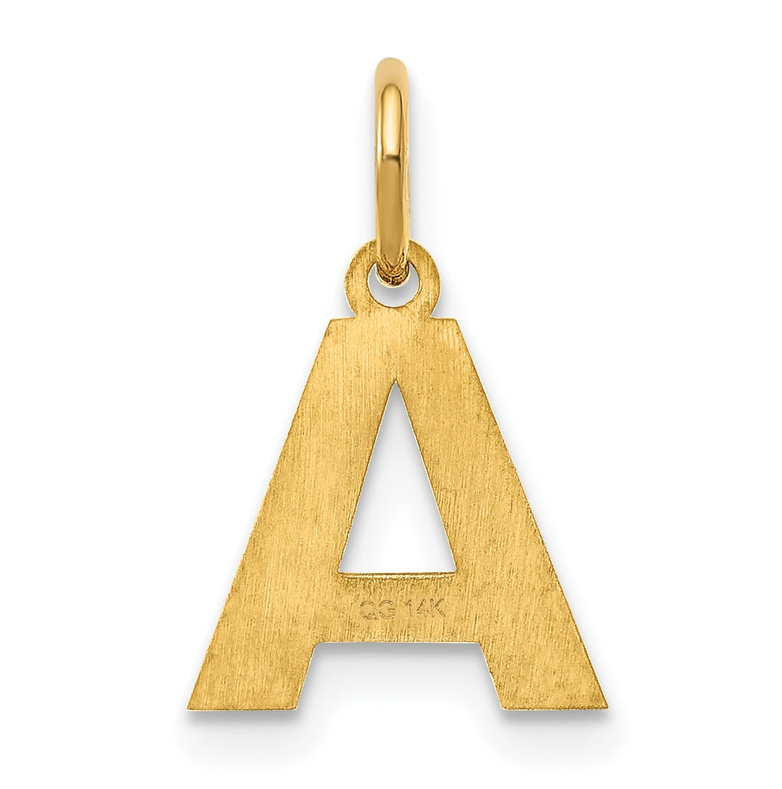 14K Yellow Gold Initial A Letter Pendants