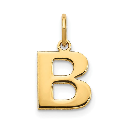 14K Yellow Gold Initial B Letter Pendants