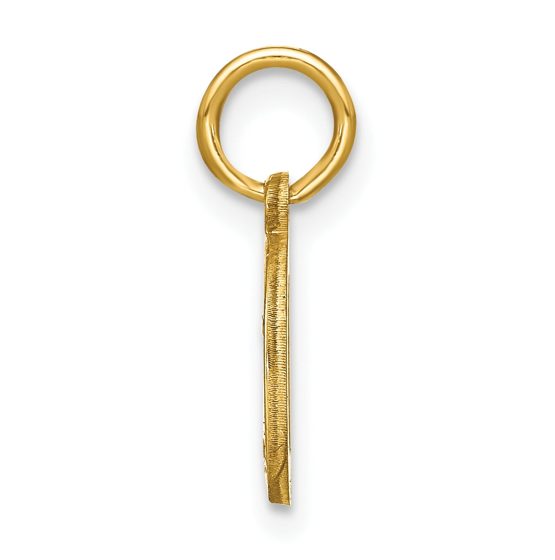 14K Yellow Gold Initial D Letter Pendants