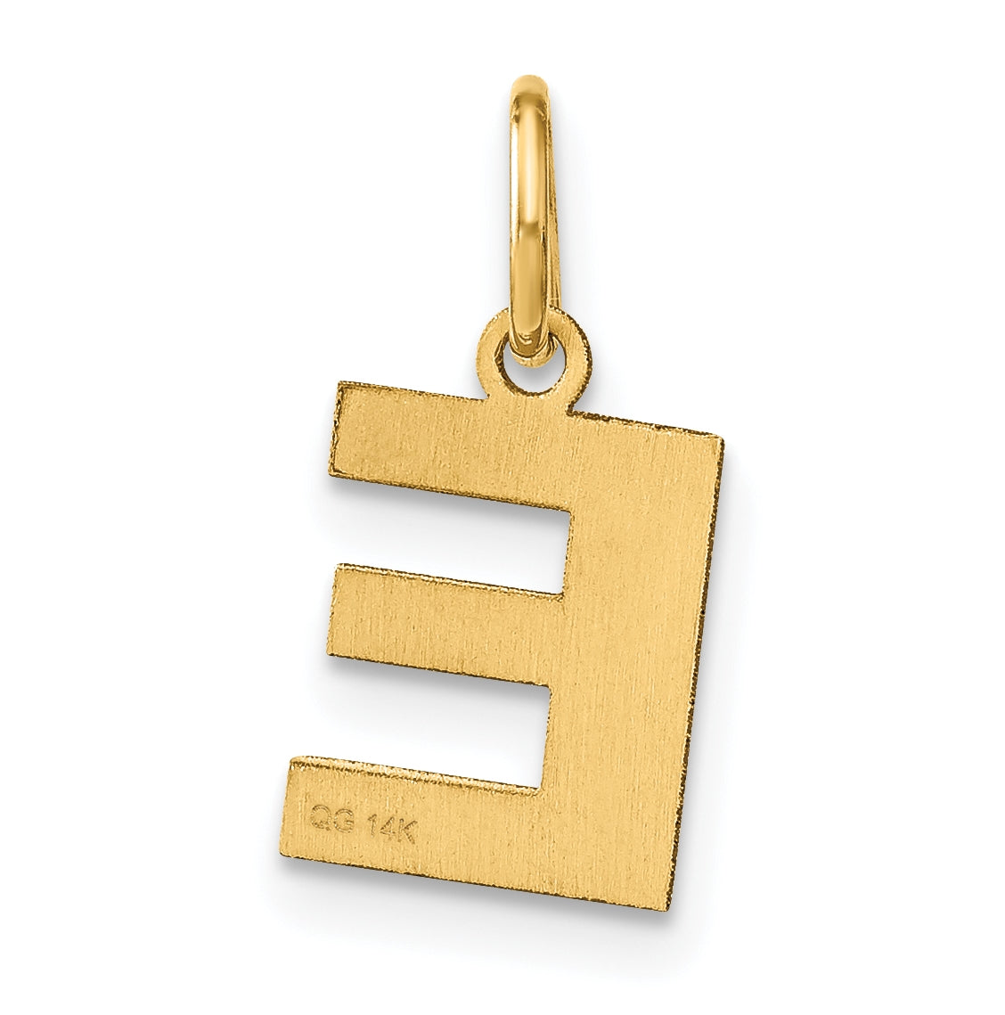 14K Yellow Gold E Initial Pendant