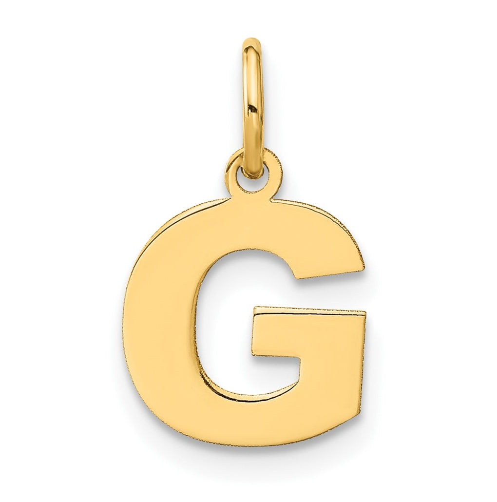 14K Yellow Gold G Initial Pendant