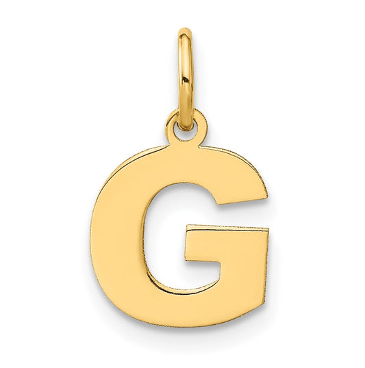 14K Yellow Gold G Initial Pendant
