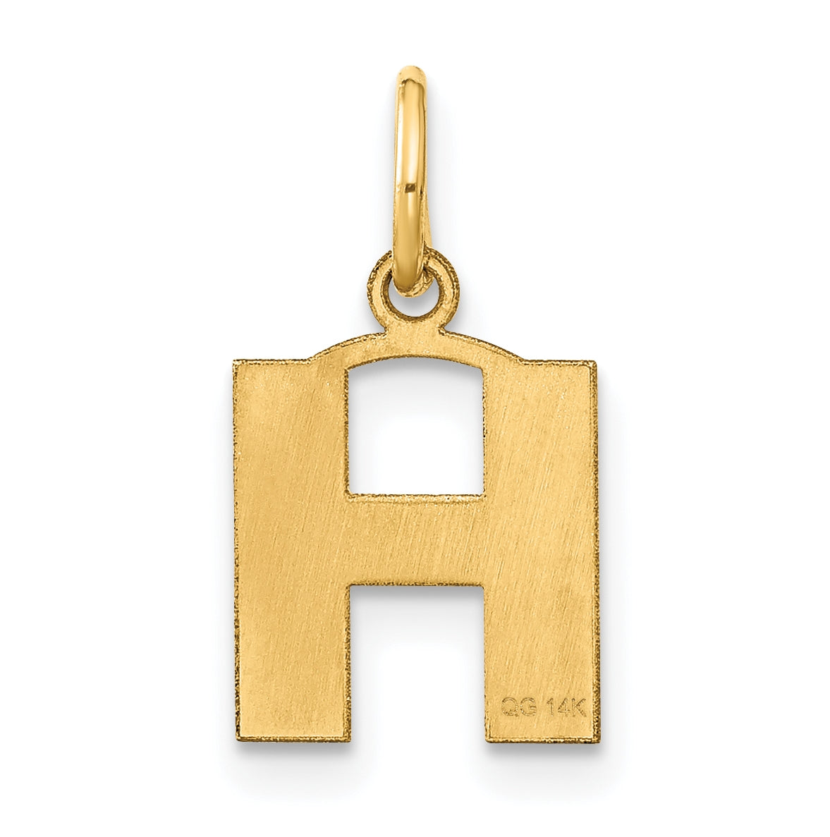 14K Yellow Gold H Initial Pendant