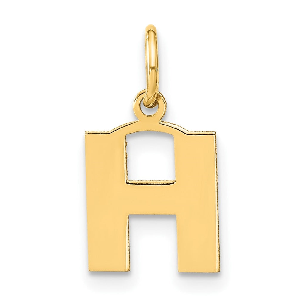 Sterling Silver Gold-plated Letter H Initial Pendant