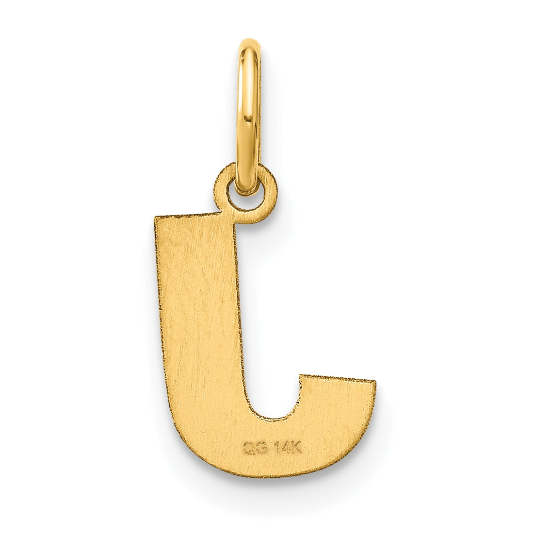 14K Yellow Gold J Initial Pendant