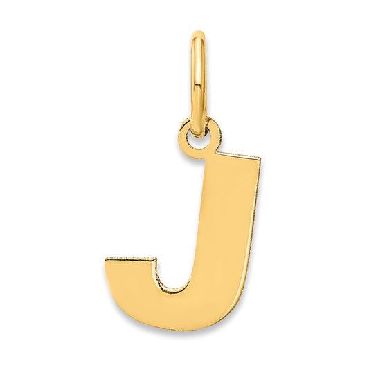 14K Yellow Gold J Initial Pendant