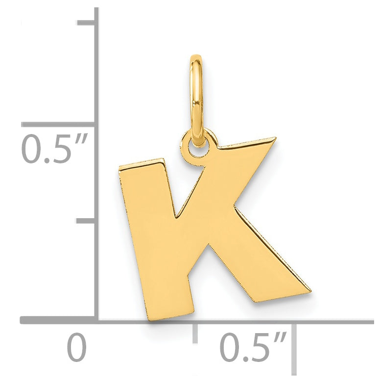 Sterling Silver Gold-plated Letter K Initial Pendant