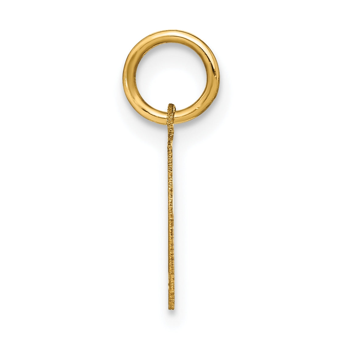 14K Yellow Gold L Initial Pendant