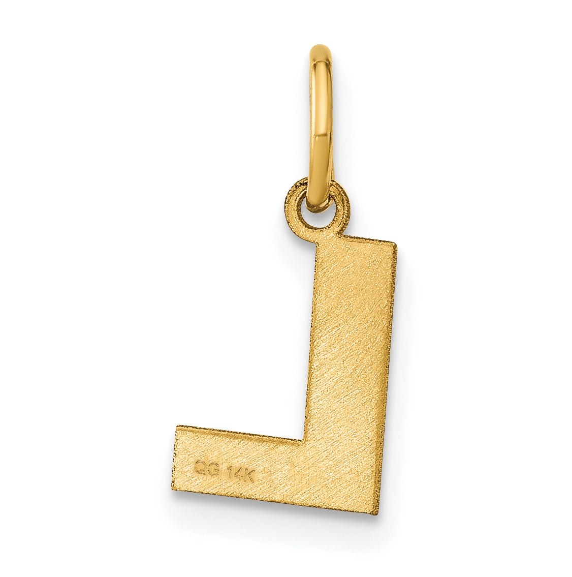 14K Yellow Gold L Initial Pendant