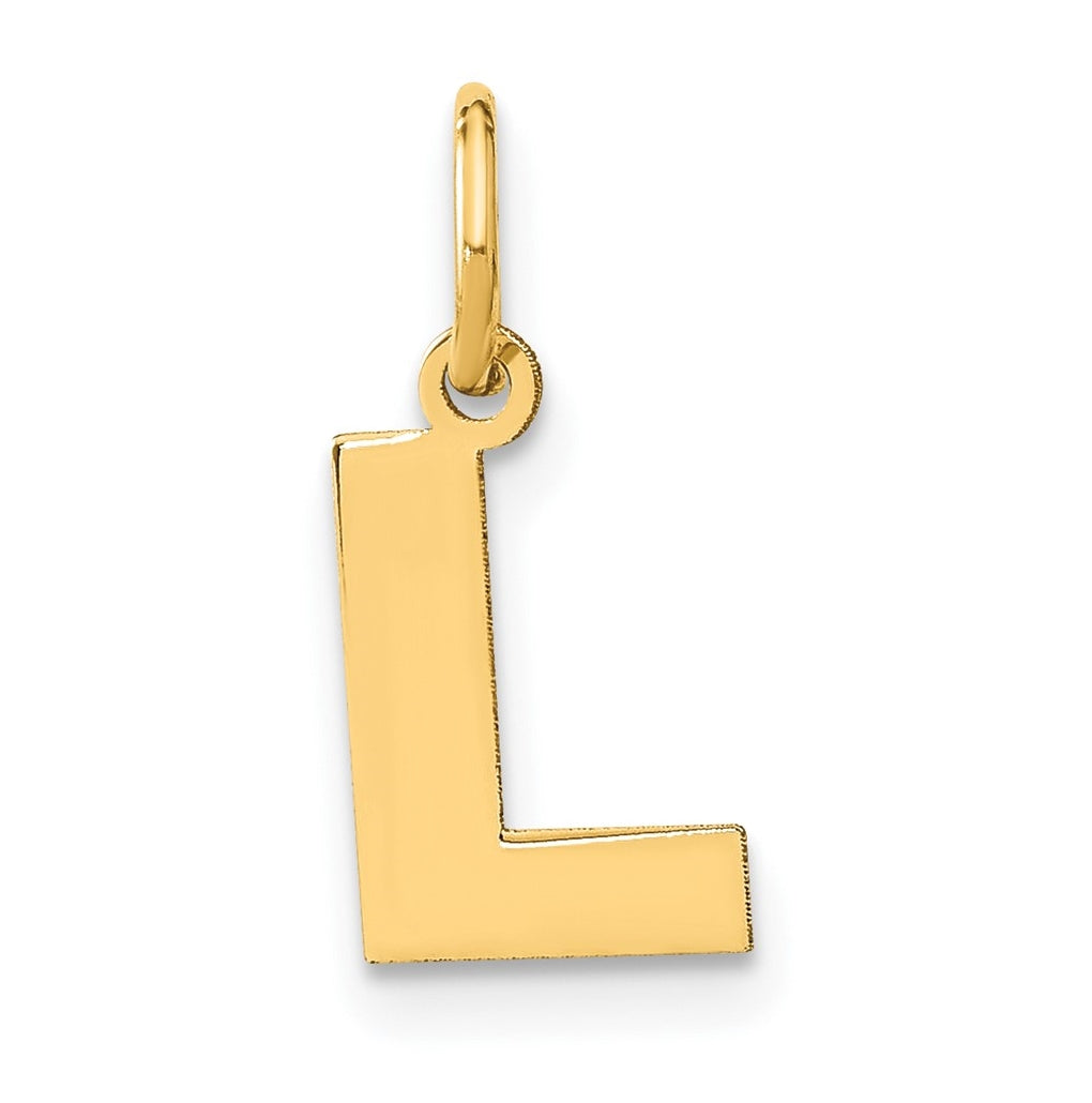 14K Yellow Gold L Initial Pendant