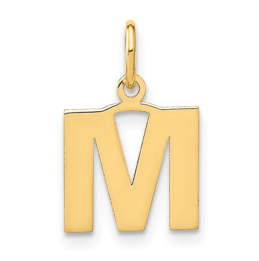 14K Yellow Gold M Initial Pendant