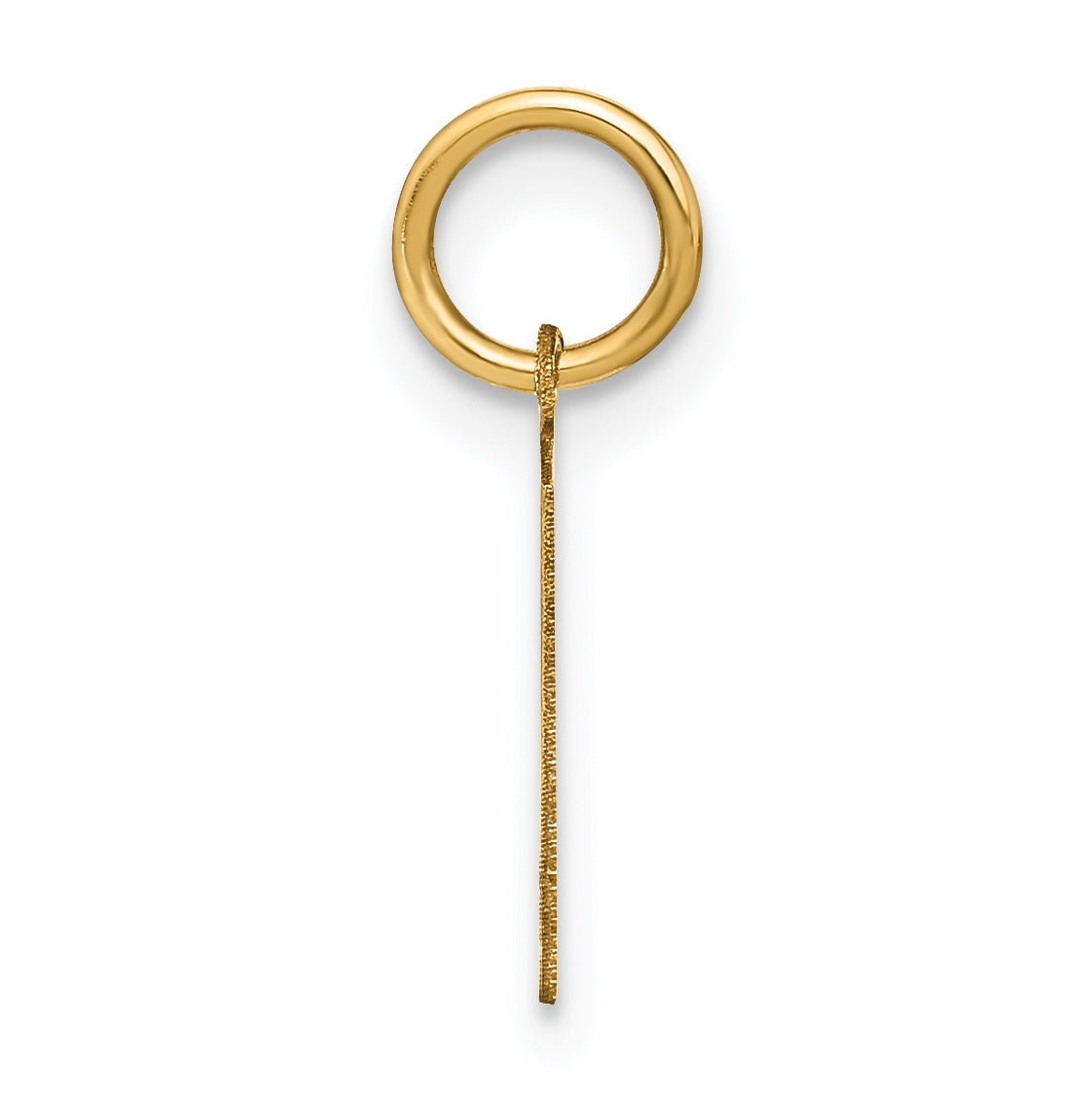 14K Yellow Gold R Initial Pendant