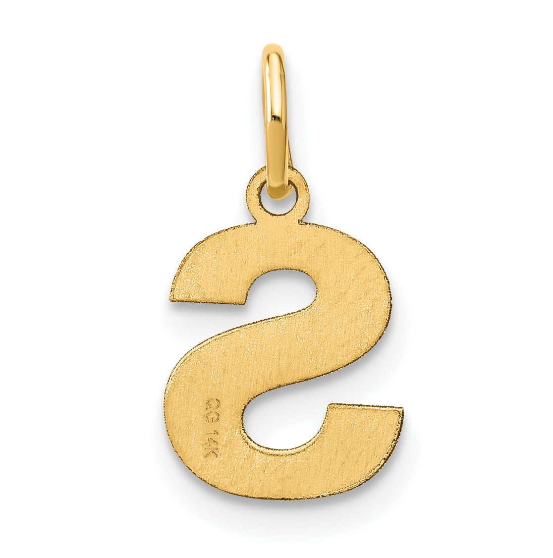 14K White Gold Or Sterling Silver Rhodium Plated Or Rose Plated Letter Initial Pendant