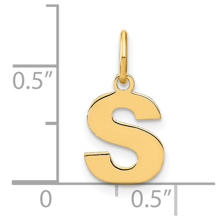 14K Yellow Gold S Initial Pendant